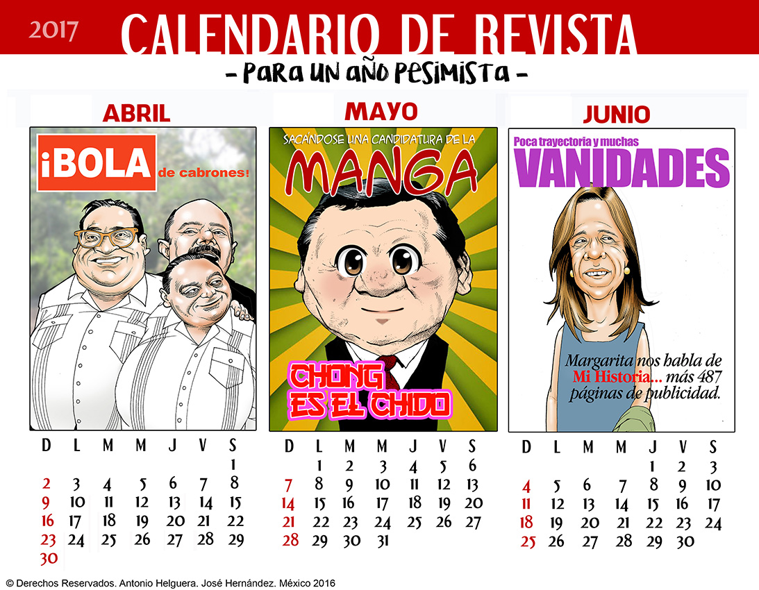 Calendario de revista para un año pesimista. Domingo 4 de diciembre de 2016